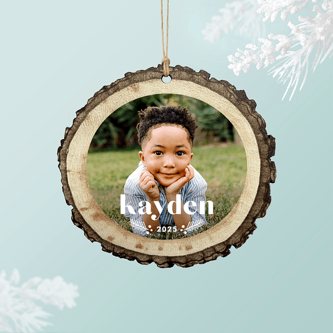 Winter Laurel Personalized Ornaments