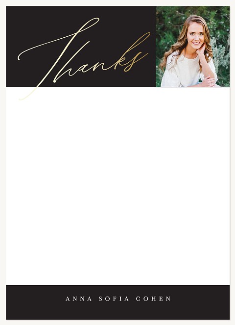 Glimmering Grad Thank You Cards 