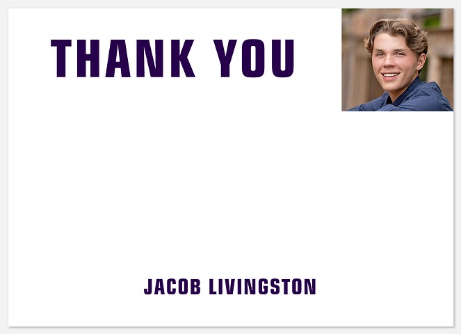 Bold Lettering Thank You Cards 