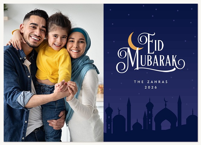 Skyline Silhouette Eid Cards