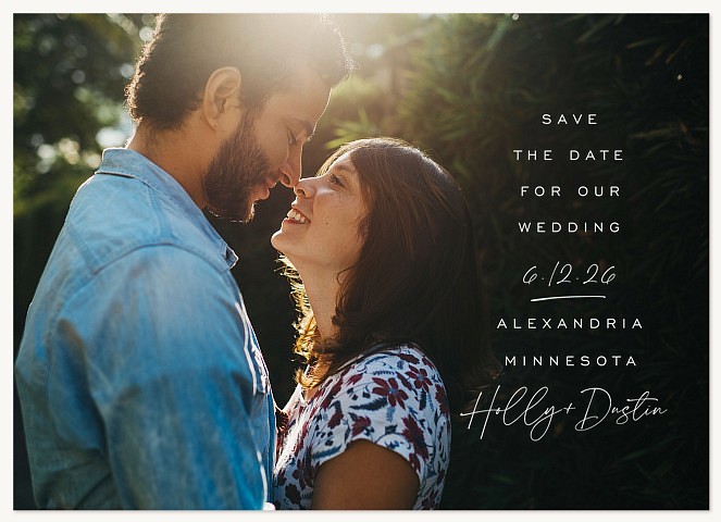 Side Signature   Save the Date Cards