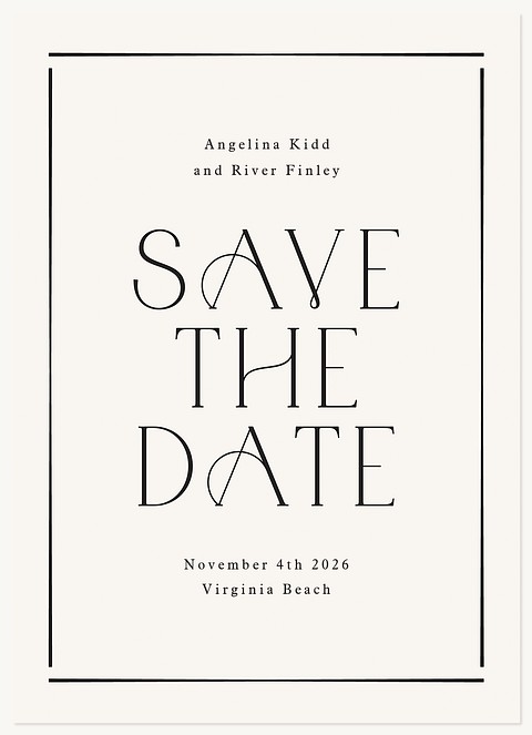 Simple & Chic Save the Date Cards