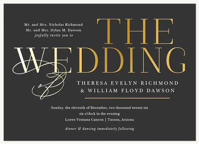 For Eternity Wedding Invitations