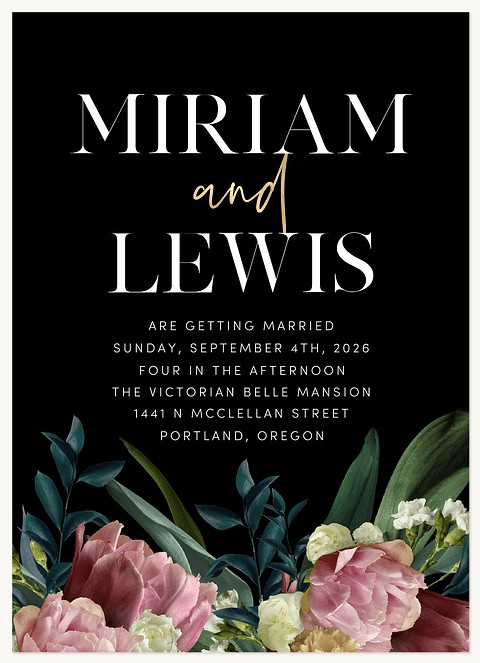 Elegant Blooms Wedding Invitations