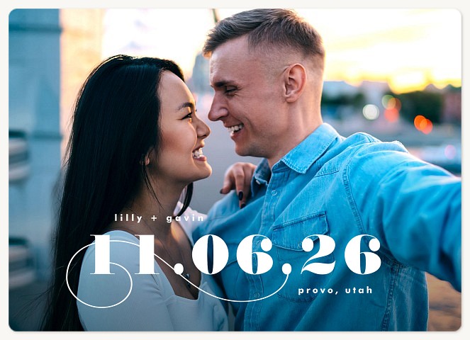 Modern Couple Save the Date Magnets