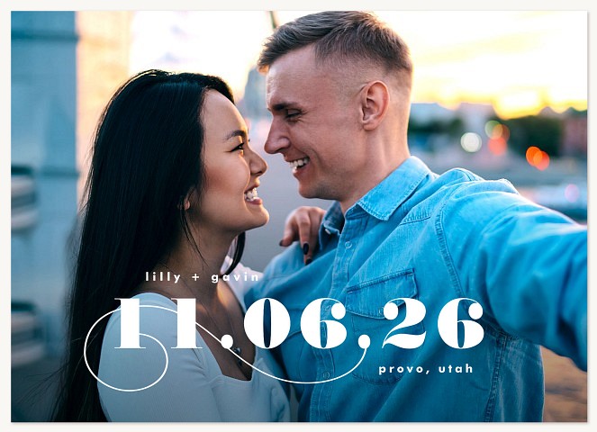 Modern Couple Save the Date Cards