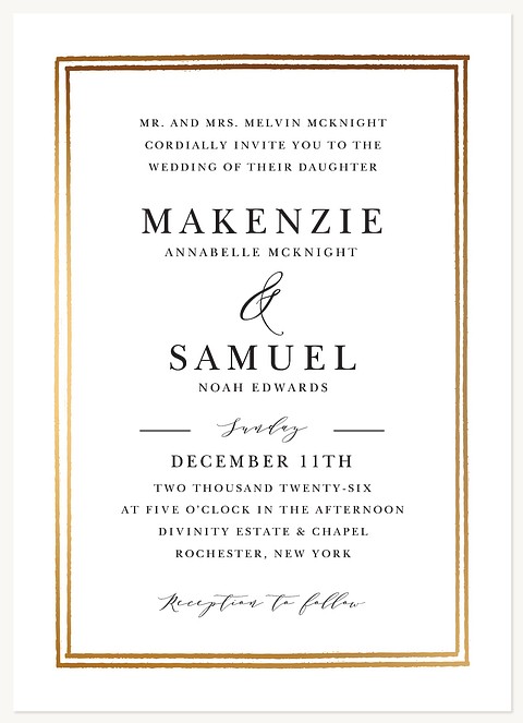 Formal Frame Wedding Invitations