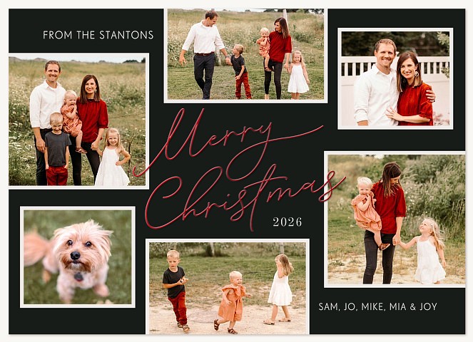 Refined Collage Personalized Holiday Cards