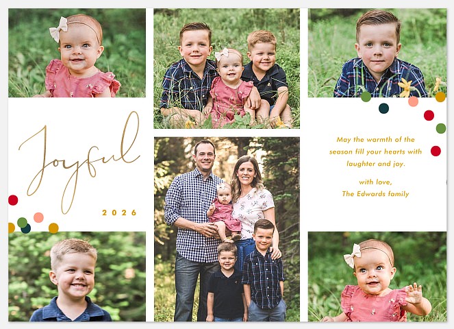 Colorful Charm Holiday Photo Cards