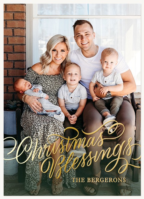 Shining Blessings Personalized Holiday Cards