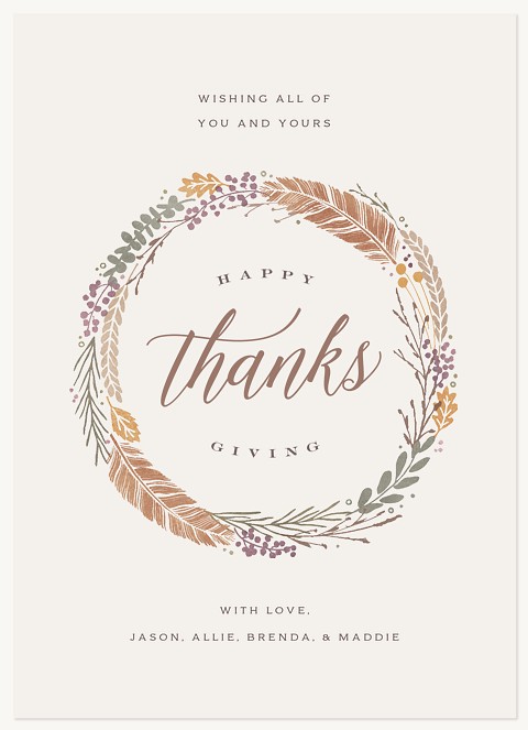 Delicate Wreath Business Holiday Cards