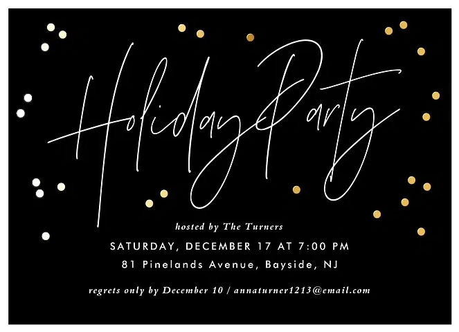 Holiday Confetti Holiday Party Invitations