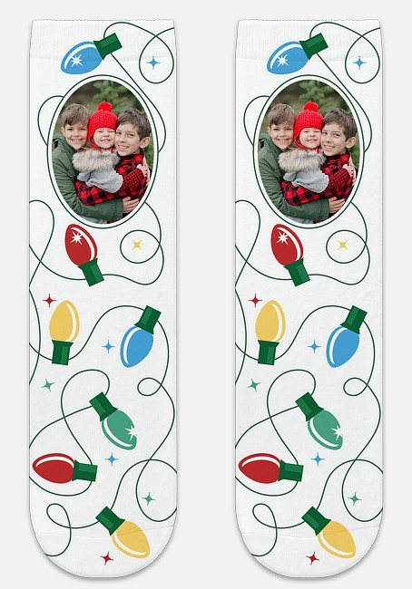 Festive Lights Custom Socks
