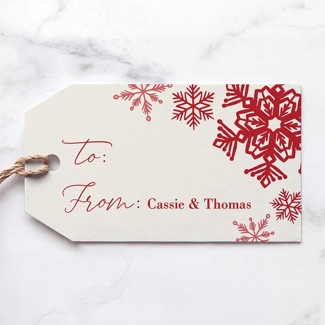 Snowflake Corners Custom Gift Tags