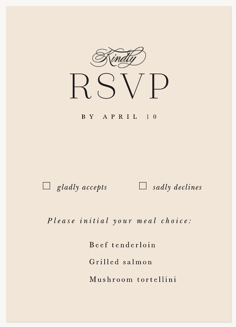 Enduring Wedding RSVP Cards