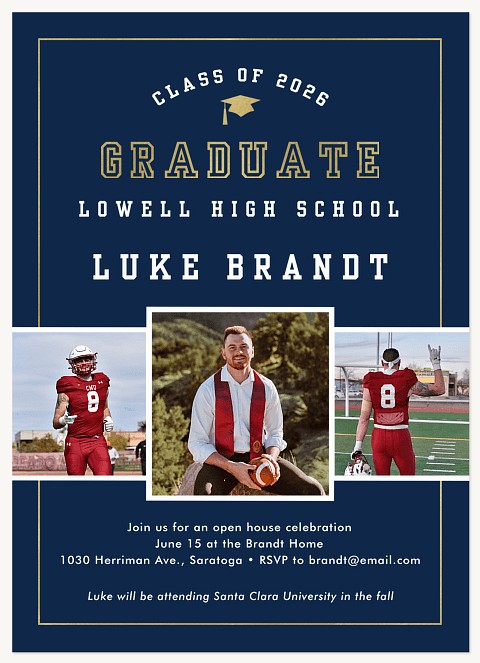 Varsity Collage Graduation Cards