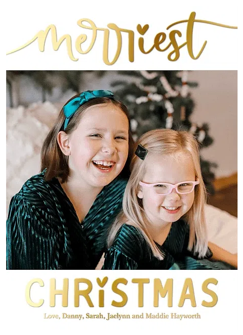 Loving Script Personalized Holiday Cards
