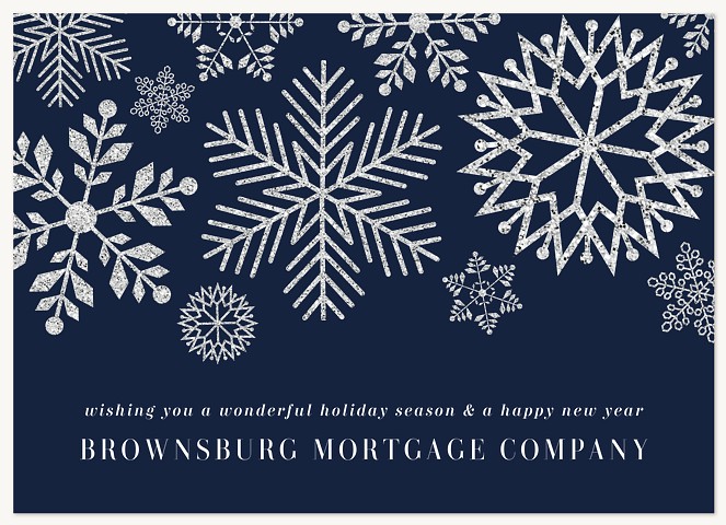 Cheerful Snow Business Holiday Cards