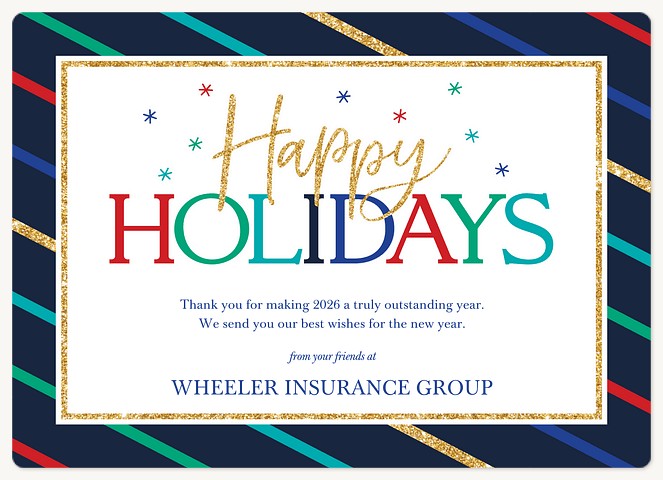 Colorful Wishes Holiday & Christmas Magnet Cards
