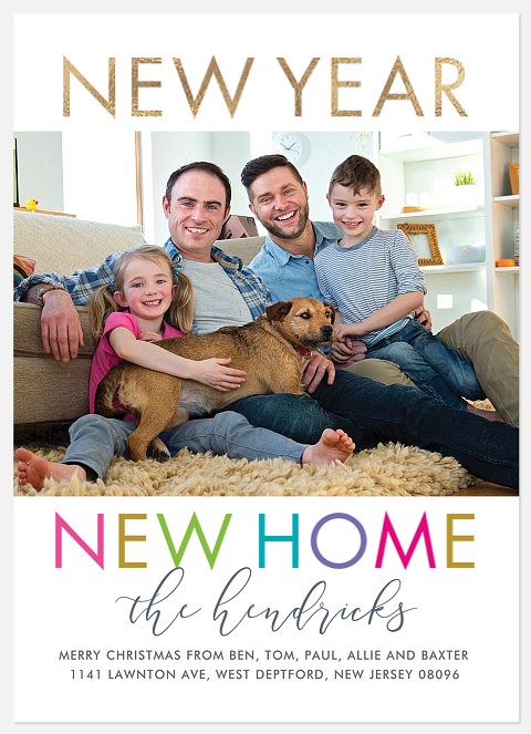 Colorful Home Holiday Photo Cards