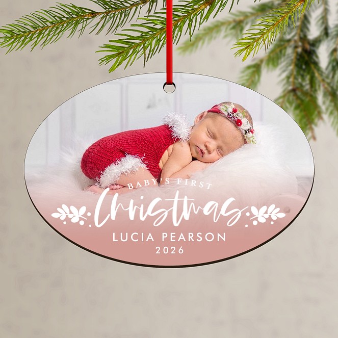 Floral First Custom Ornaments