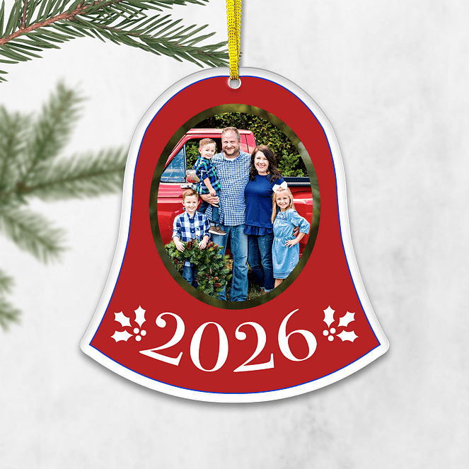 Festive Bell Personalized Ornaments