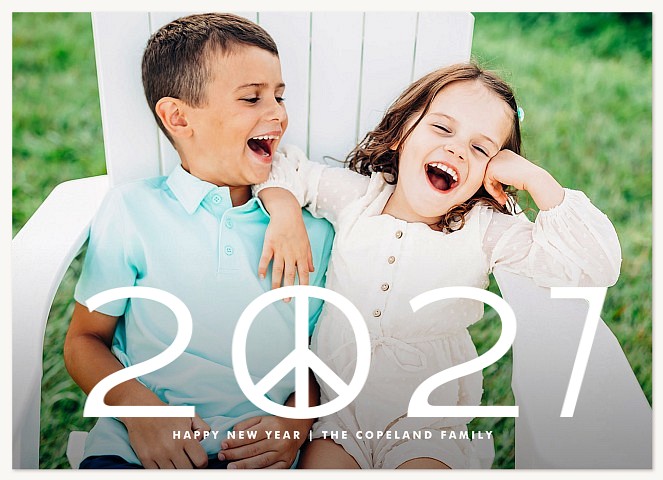 Peaceful Year Personalized Holiday Cards