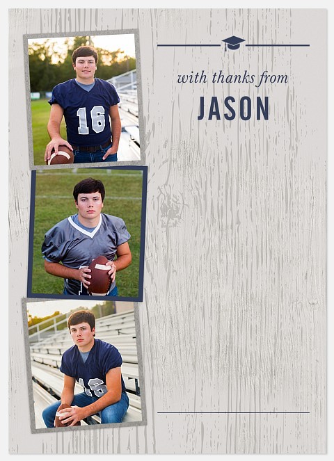 Preppy Woodgrain Thank You Cards 