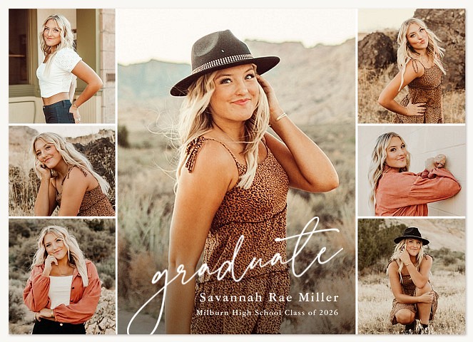 Scripted Collage Graduation Cards