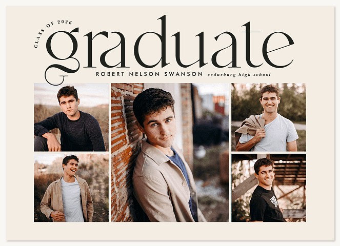 Elegant Headline Graduation Cards