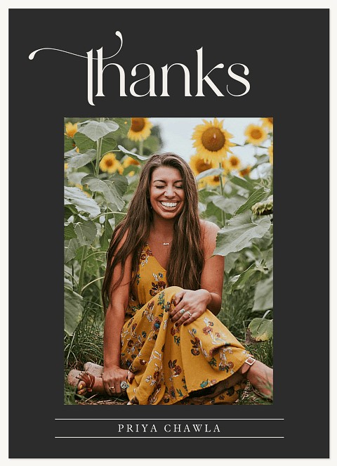 Statement Thanks Thank You Cards 