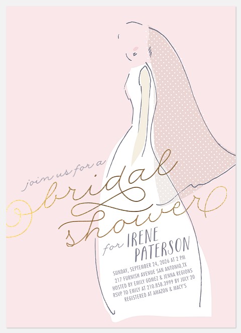 Bridal Gown Bridal Shower Invitations