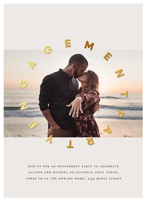 Encircled in Love Engagement Party Invitations