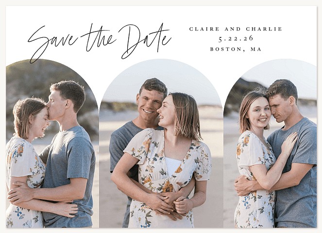 Scallop Trio Save the Date Cards