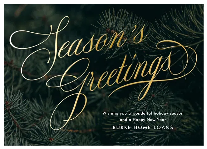 Evergreen Pines Business Holiday Cards
