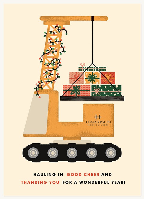 Hauling Cheer Business Holiday Cards