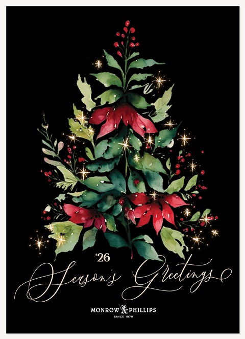 Glitter Tree Business Holiday Cards