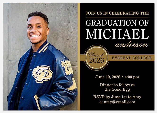 Traditional Emblem Graduation Cards