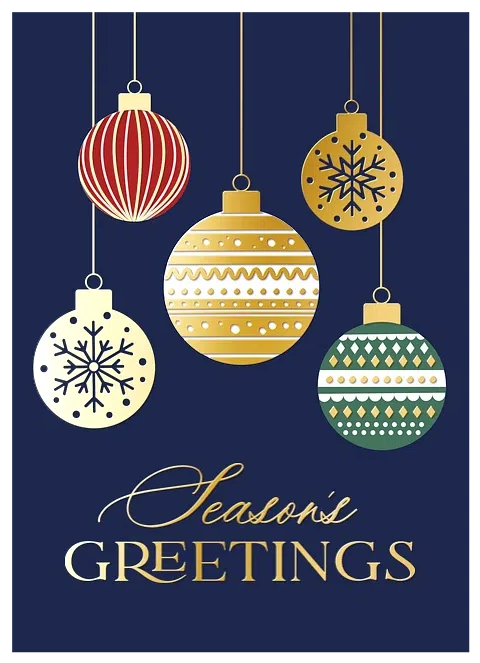 Ornament Delight Business Holiday Cards