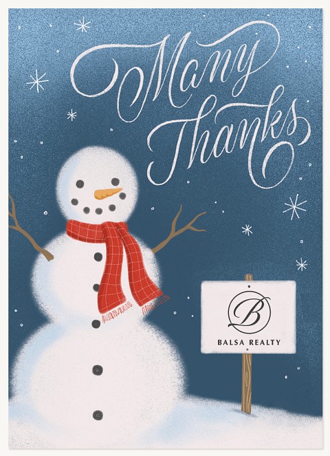 Winter Snowman Business Holiday Cards