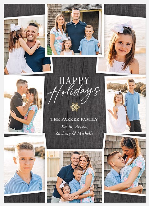 Barnwood Collage Holiday Photo Cards