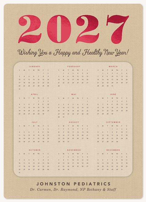 Shimmering Year Holiday & Christmas Magnet Cards