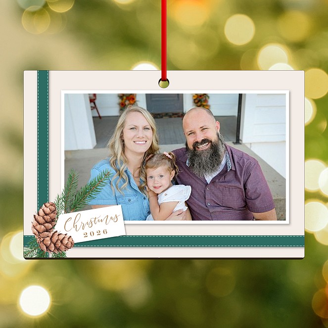 Ribbon Snapshot Personalized Ornaments