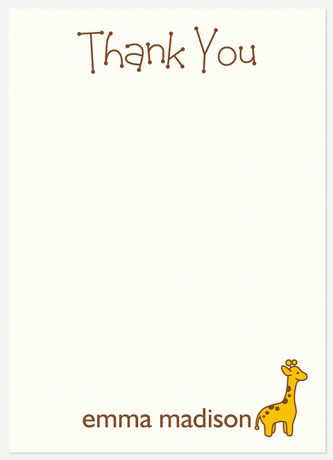 Sweet Zoo Thank You Cards 