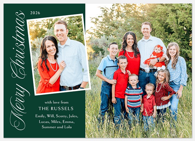 Photo Inset Holiday Photo Cards