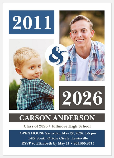 Mod Color-Block Graduation Cards
