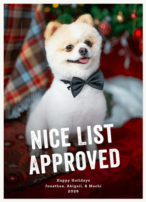 Nice List Approved  Personalized Holiday Cards