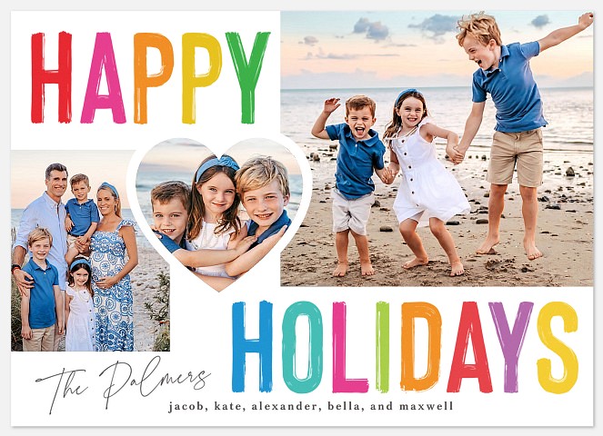Painted Type Holiday Photo Cards