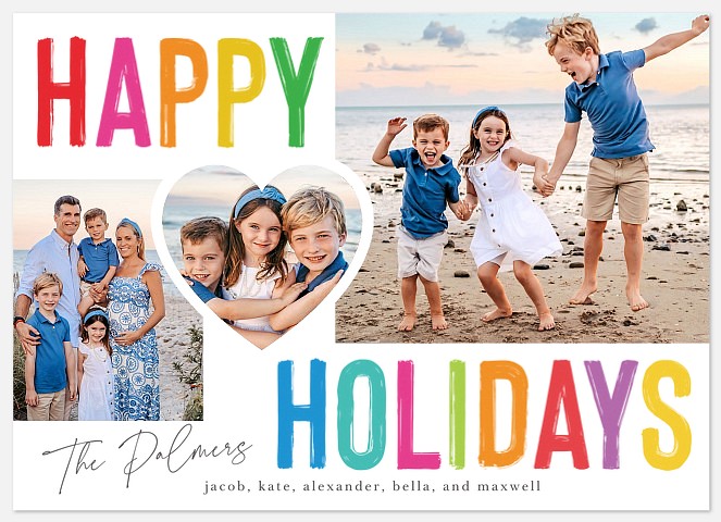 Painted Type Holiday Photo Cards