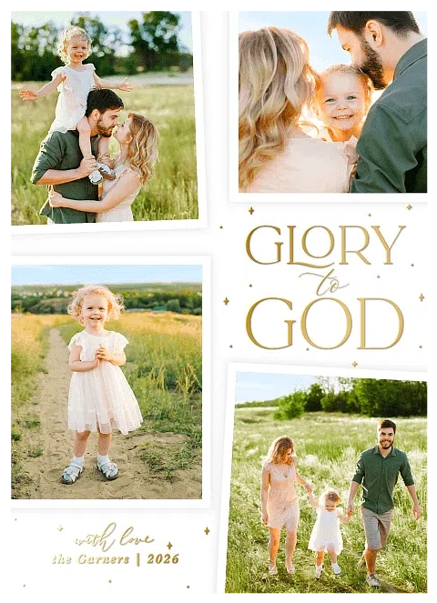 Radiant Glory Personalized Holiday Cards